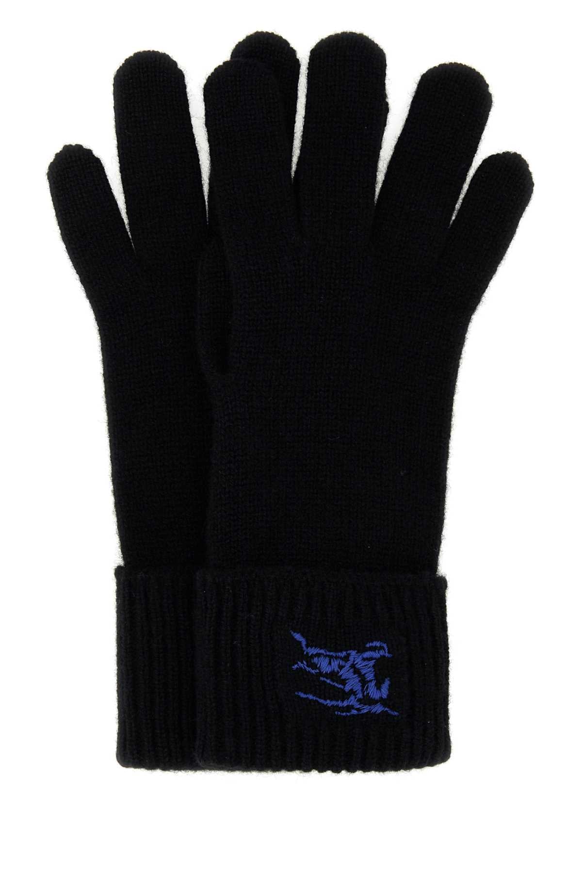 Burberry Ladies Black Cashmere Blend Gloves