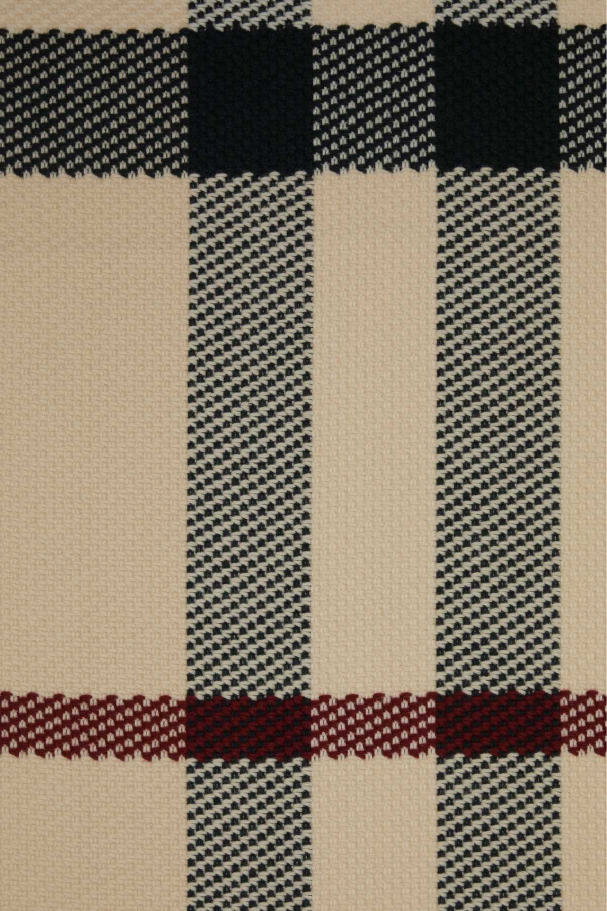 Burberry ladies Embroidered Wool Scarf plaid check