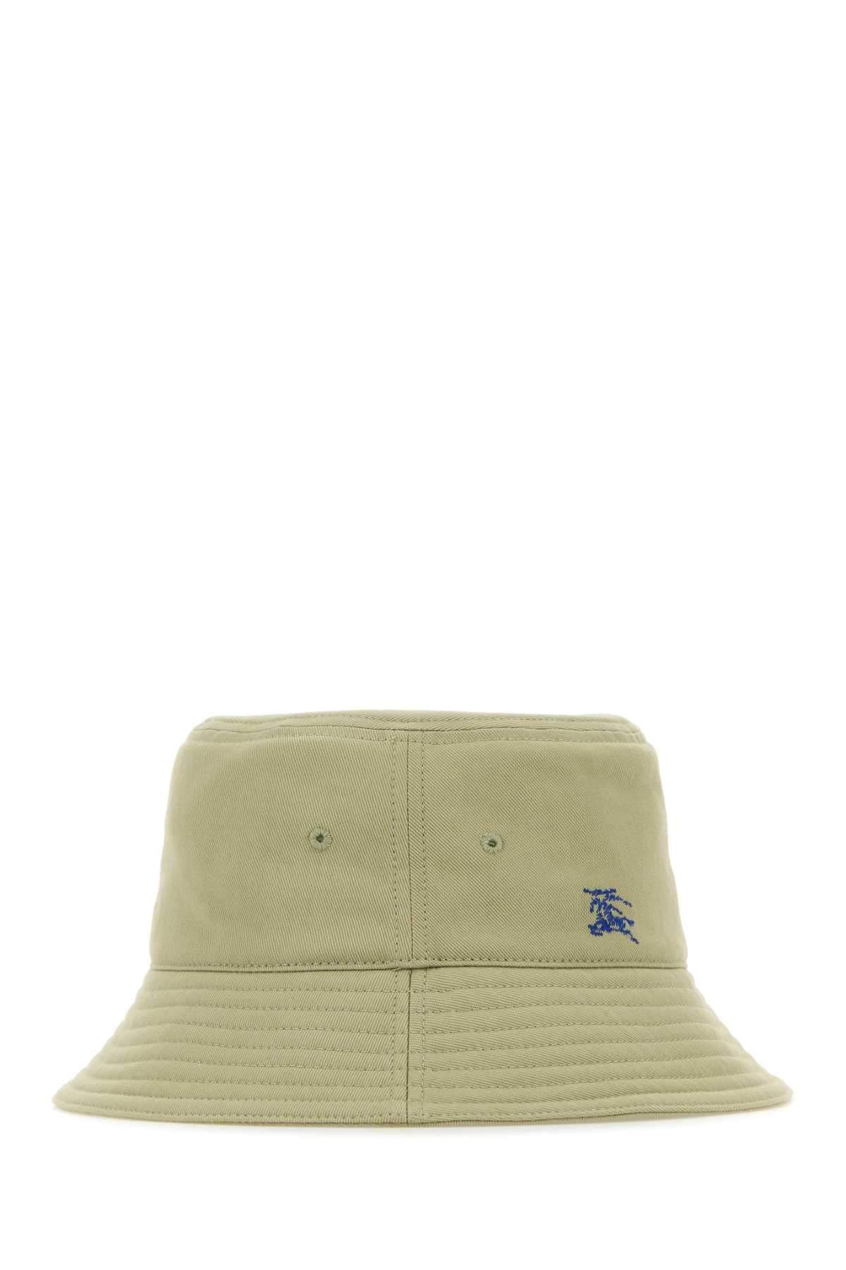 Burberry Ladies Khaki Cotton Bucket Hat Cap