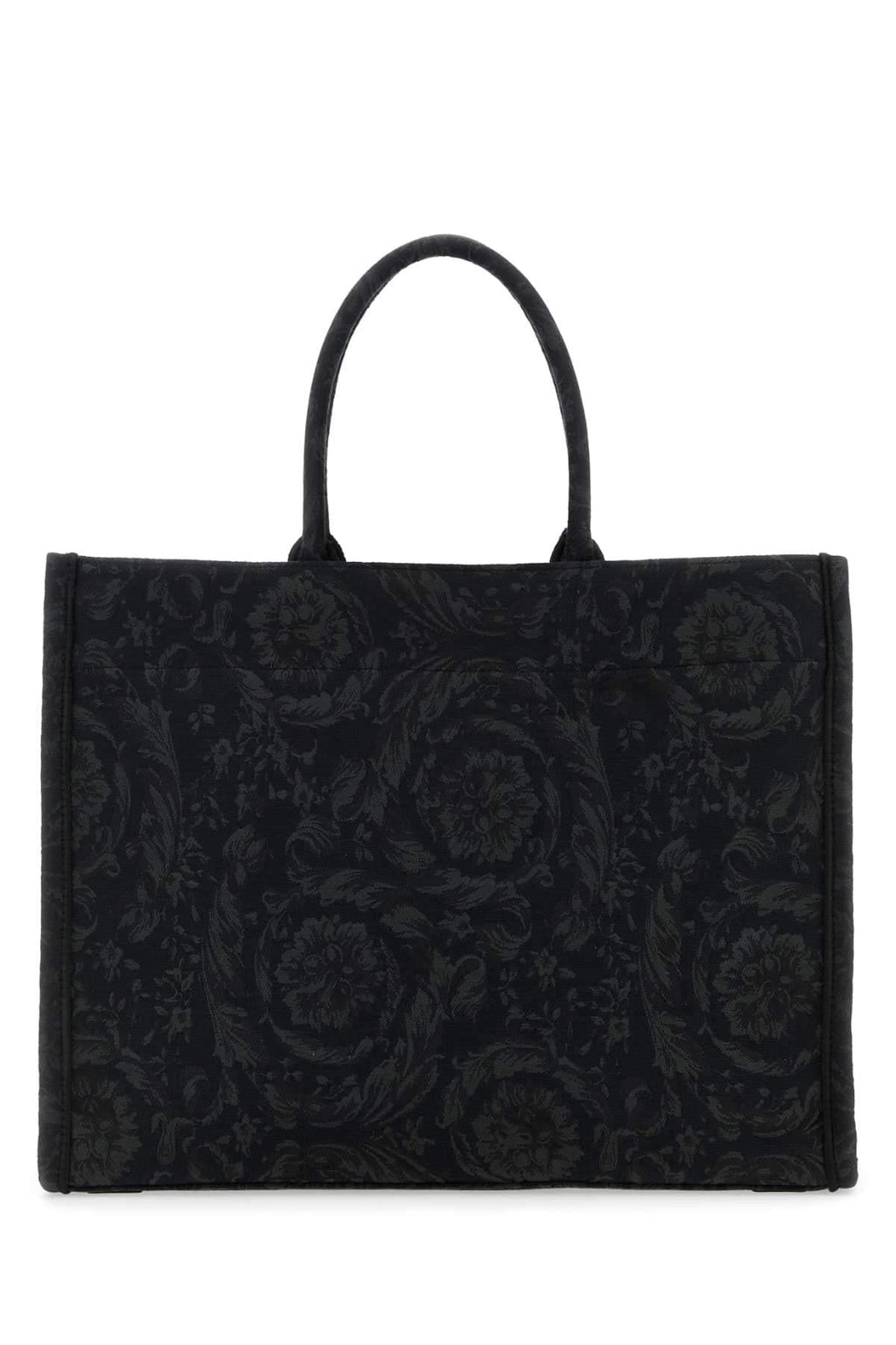 Versace Ladies Embroidered Fabric Big Athena Shopping Bag Tote Handbag