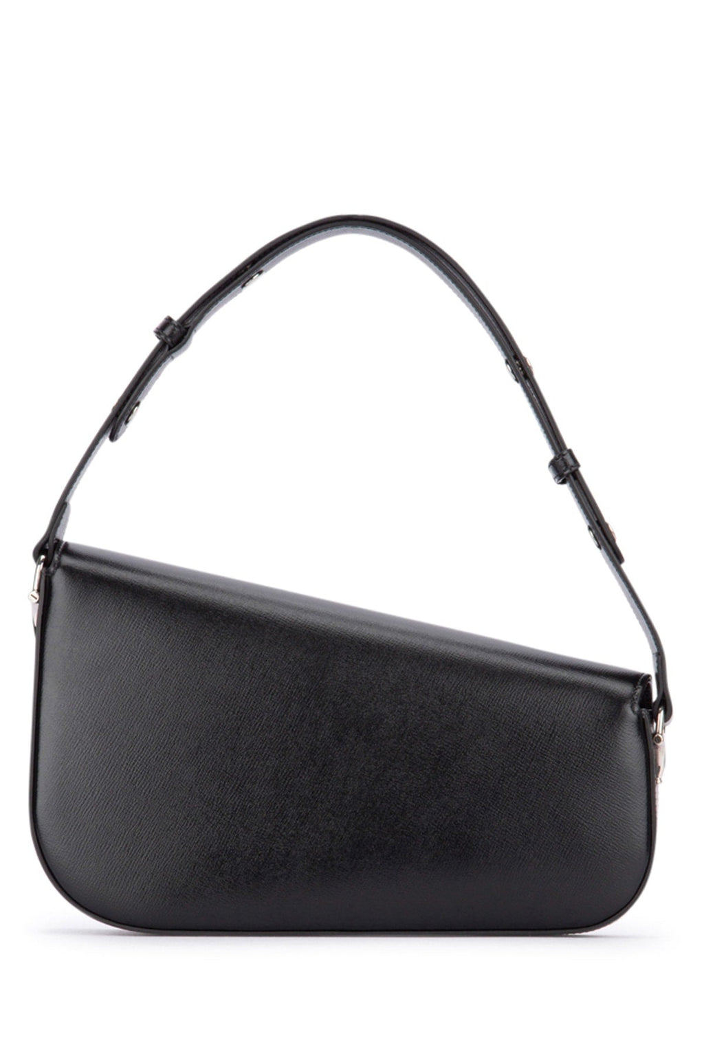 Gucci ladies leather Borsa purse handbag horsebit black silver
