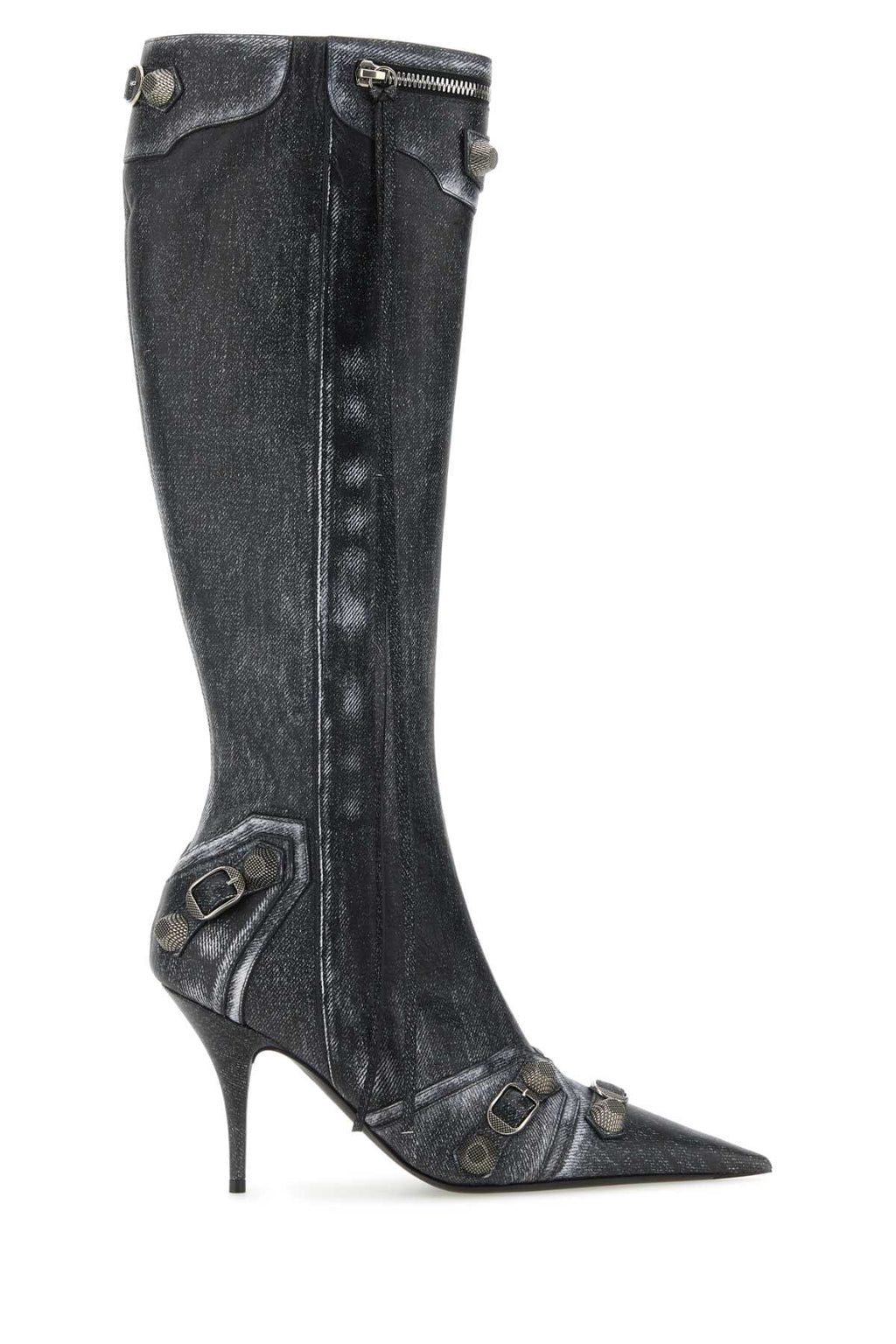 Balenciaga ladies Printed Nappa Leather Cagole Boots lamb embellished
