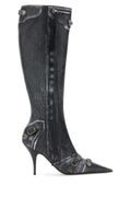 Balenciaga ladies Printed Nappa Leather Cagole Boots lamb embellished