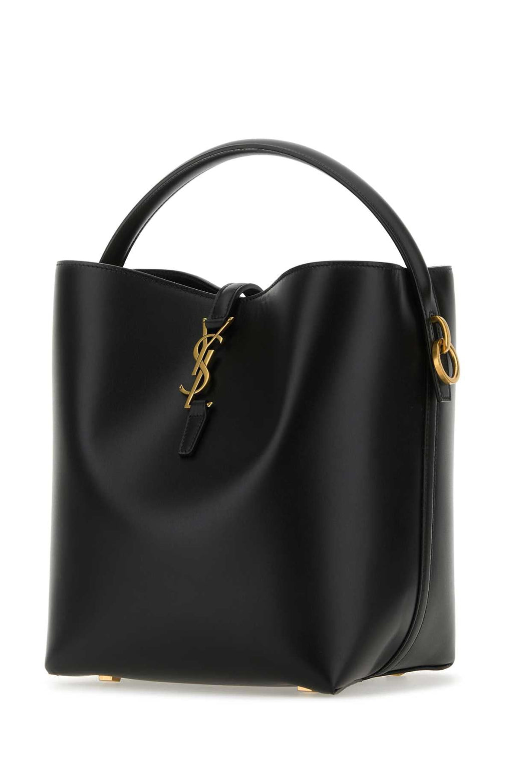 Saint Laurent ladies Black Leather Le 37 Bucket Bag purse YSL