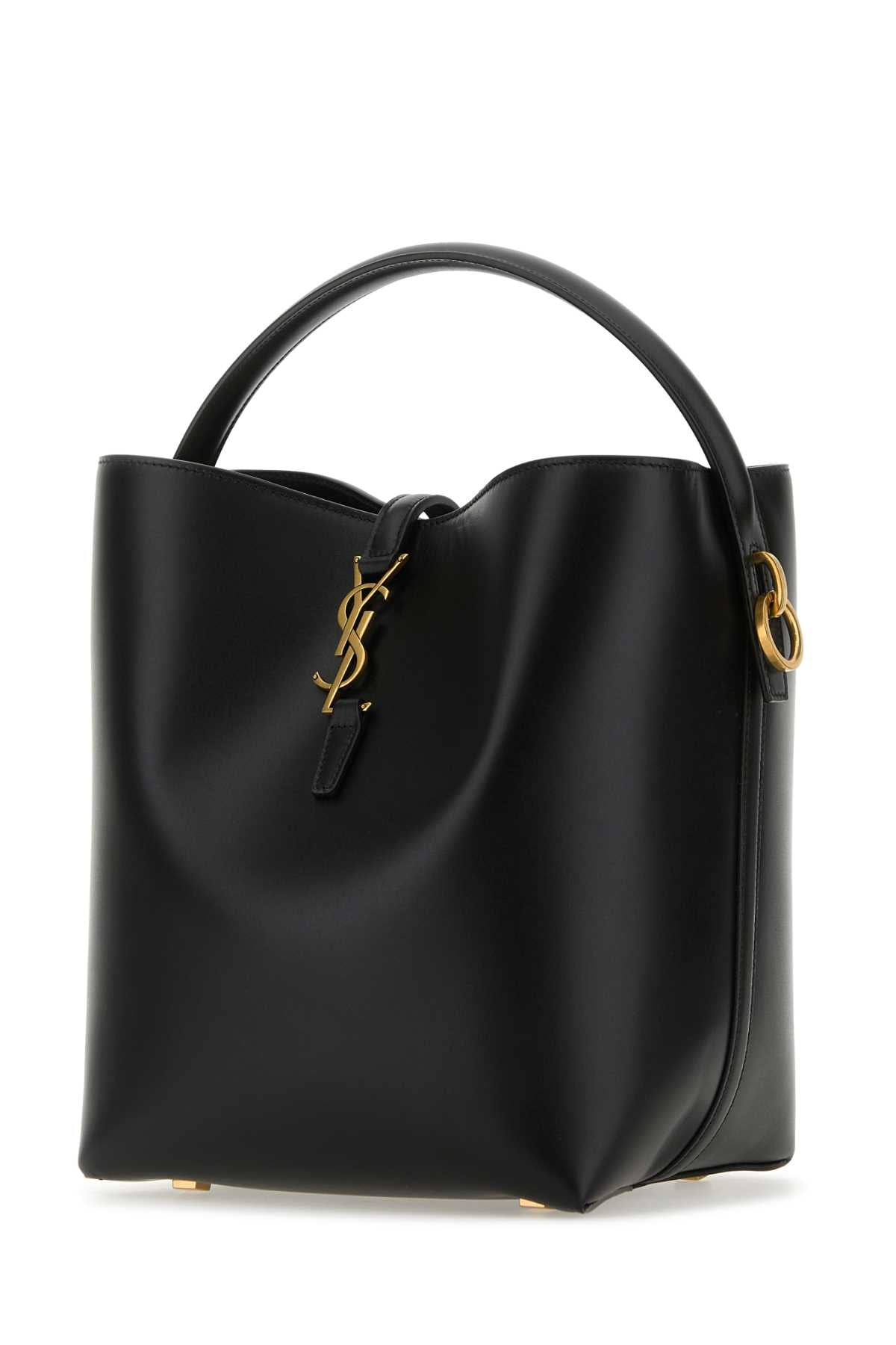 Saint Laurent ladies Black Leather Le 37 Bucket Bag purse YSL