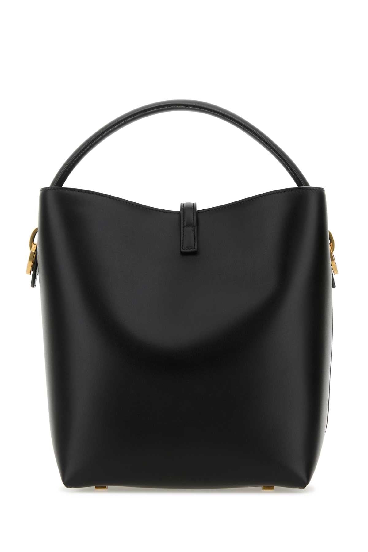 Saint Laurent ladies Black Leather Le 37 Bucket Bag purse YSL