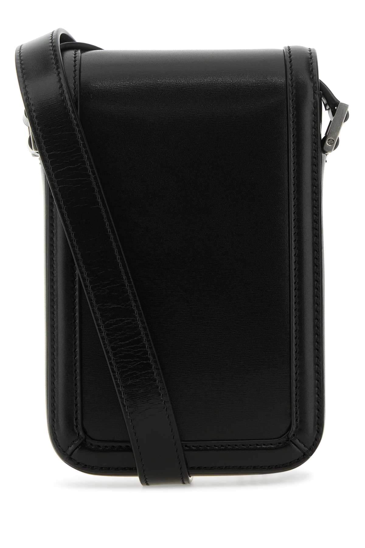 Yves Saint Laurent Men's Black Leather Phone Case Cell YSL