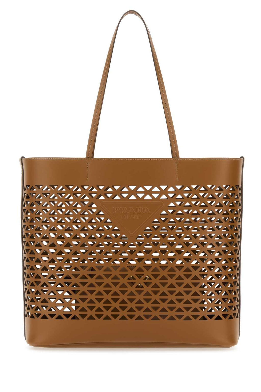 Prada ladies Caramel Leather Shopping Bag Tote Purse Handbag