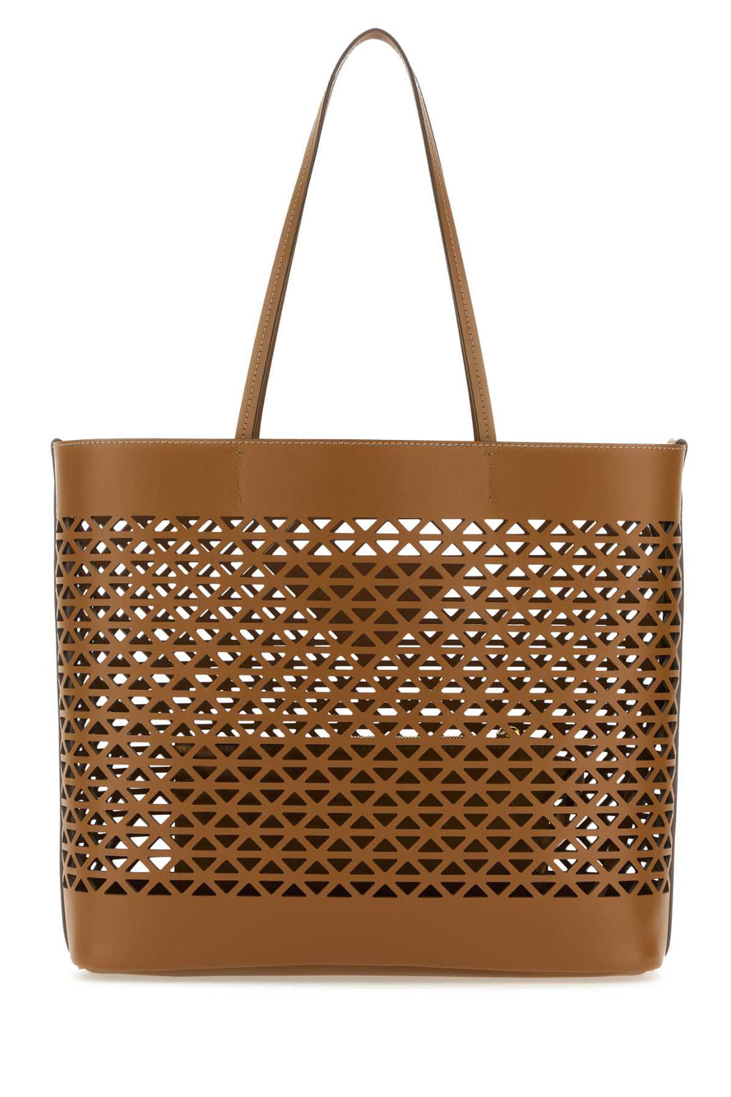 Prada ladies Caramel Leather Shopping Bag Tote Purse Handbag