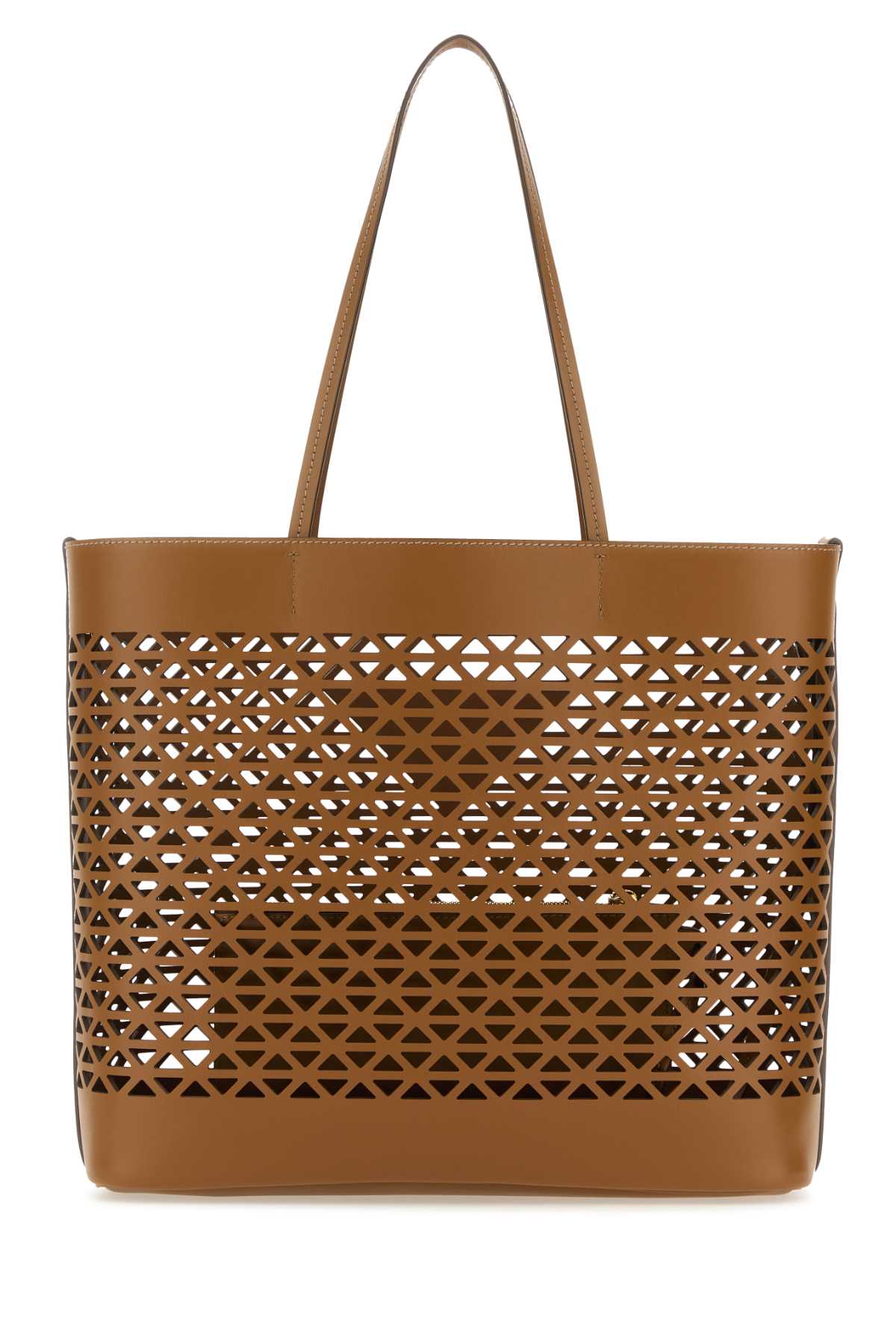 Prada ladies Caramel Leather Shopping Bag Tote Purse Handbag