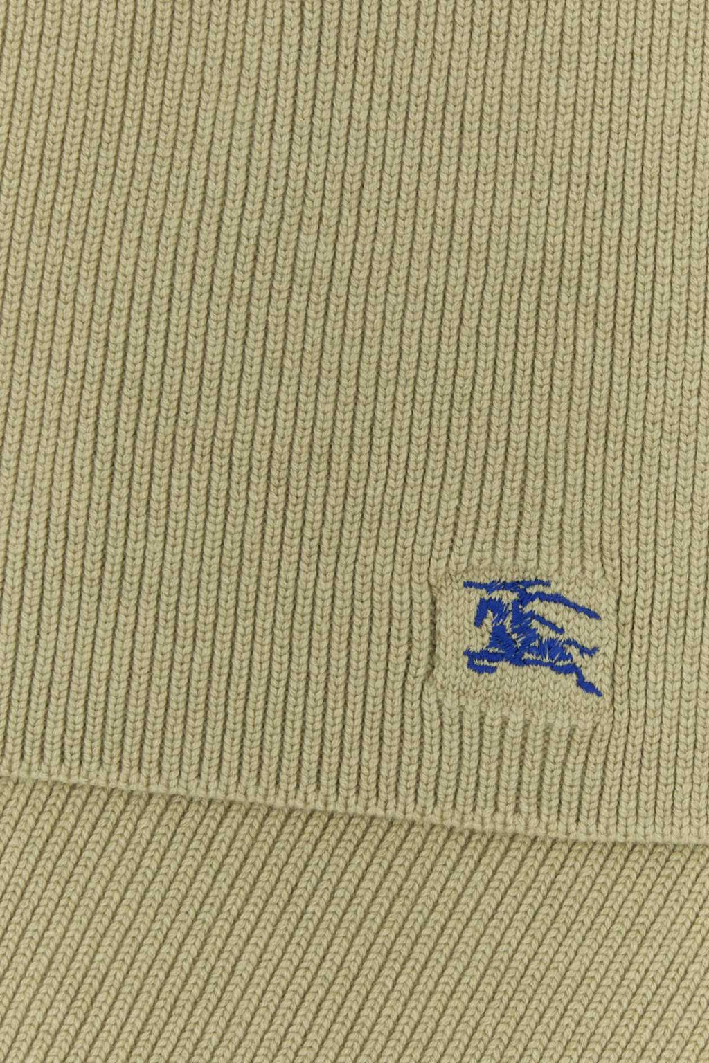 Burberry Unisex Khaki Cashmere Scarf logo