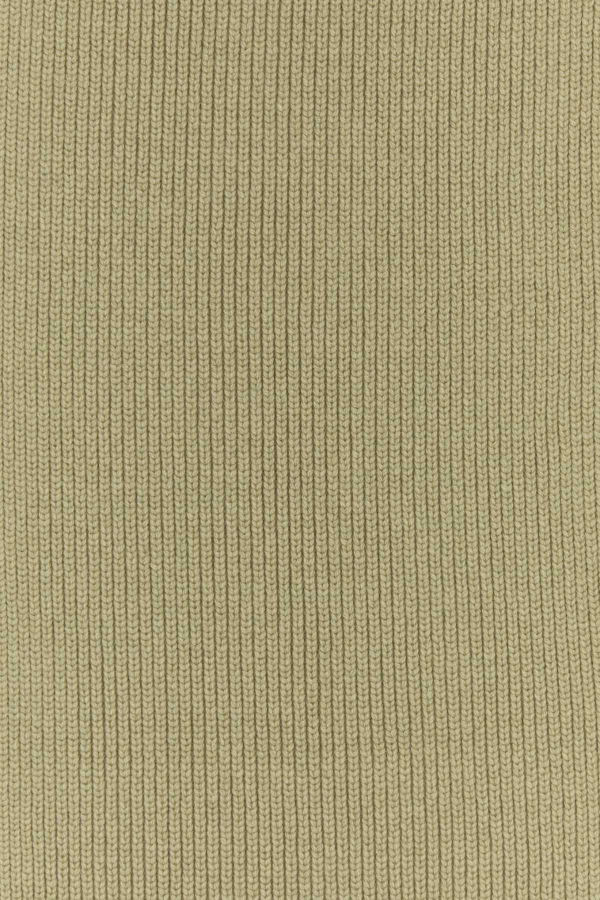 Burberry Unisex Khaki Cashmere Scarf logo