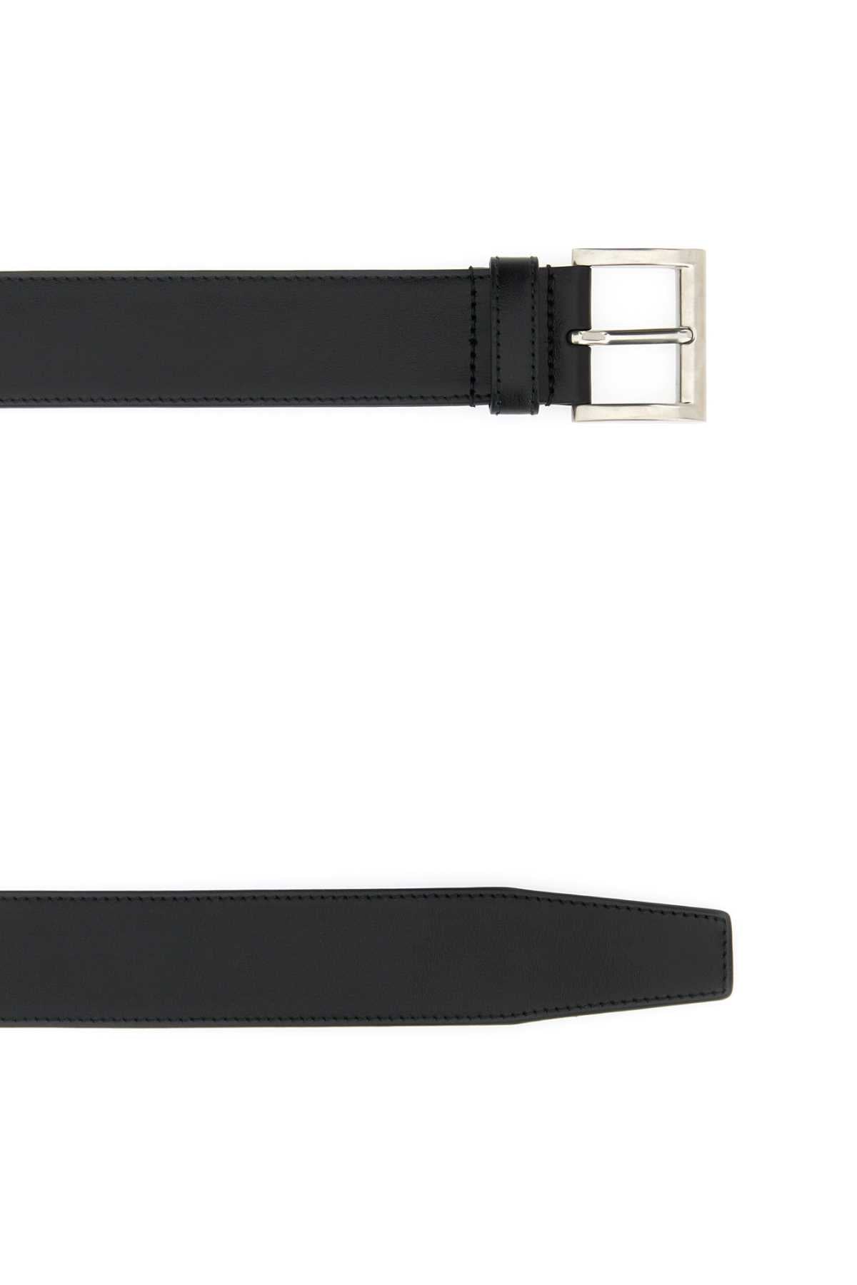 Prada ladies Black Leather Belt designer luxury