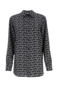 Burberry Ladies Printed Silk Shirt Top Button up Blouse