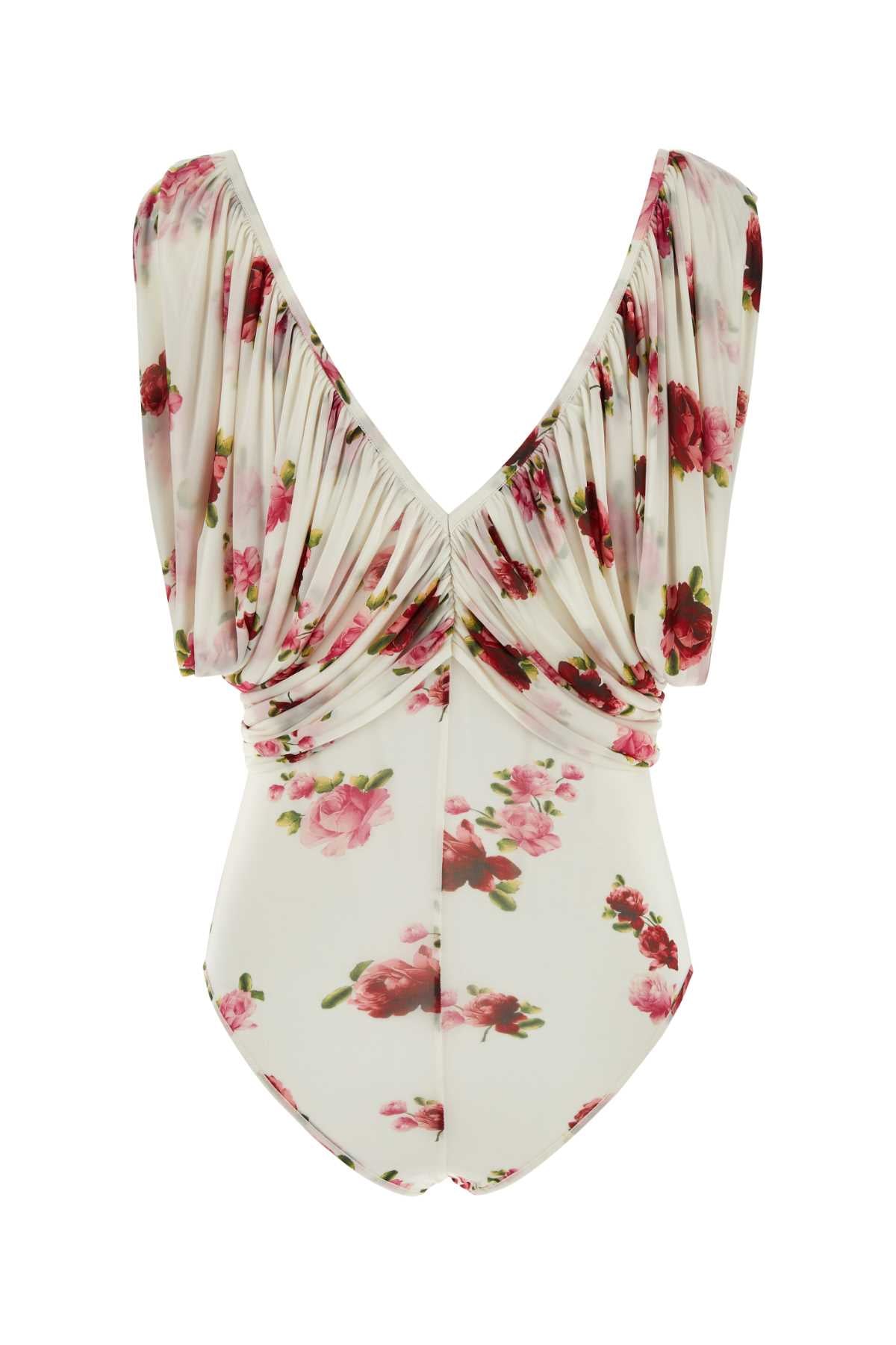 Magda Butrym ladies Printed Jersey Bodysuit floral
