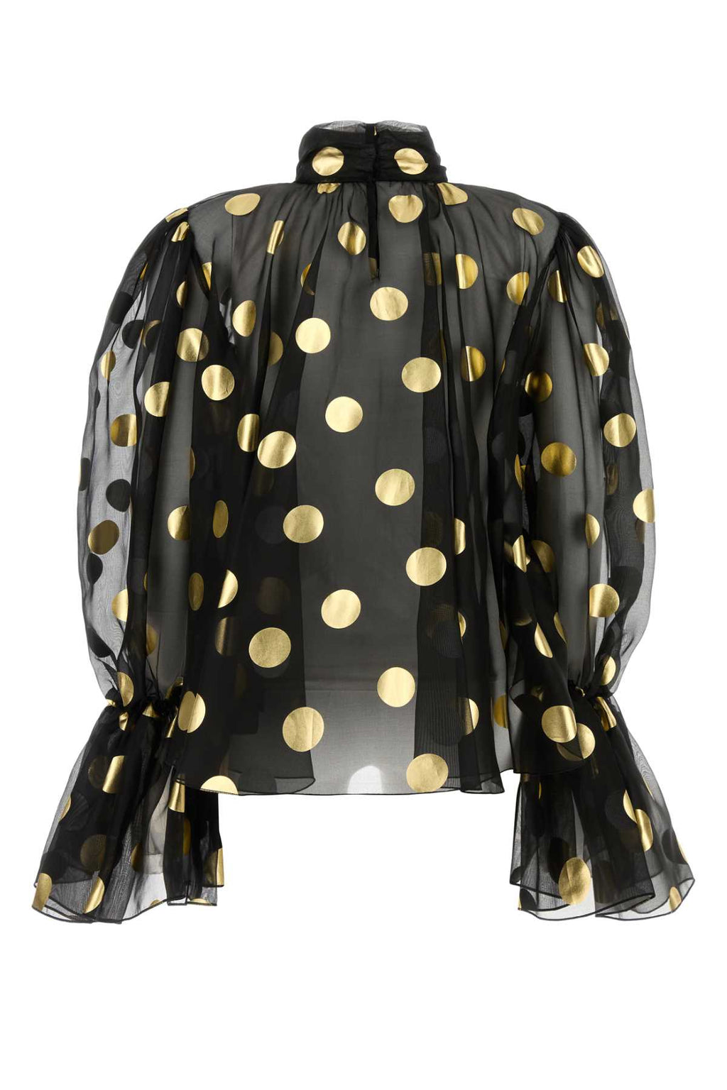 Dolce & Gabbana ladies black/gold polka dots Printed Organza Blouse top shirt