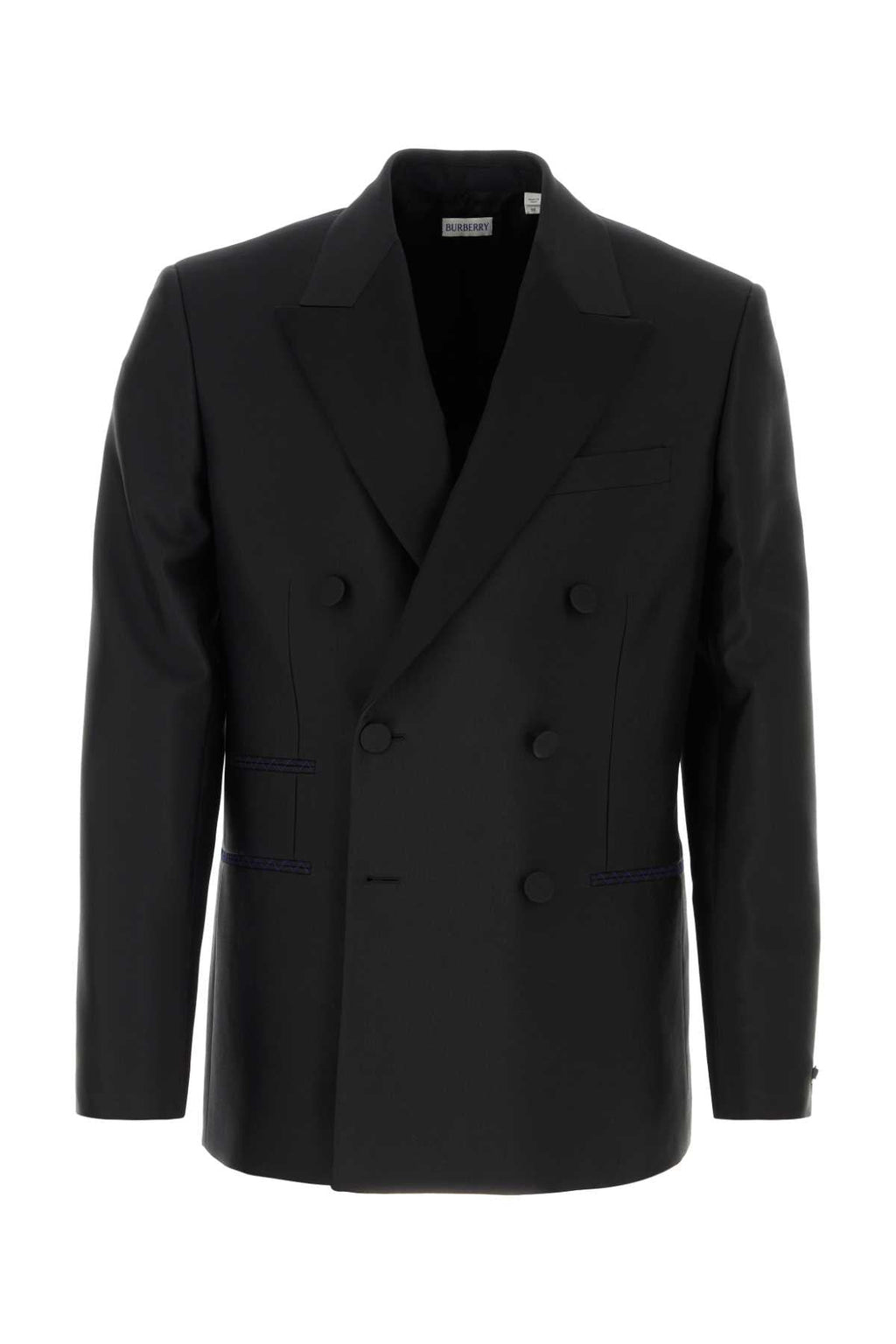 Burberry Men's Black Wool Blend Blazer jacket sport coat wool silk