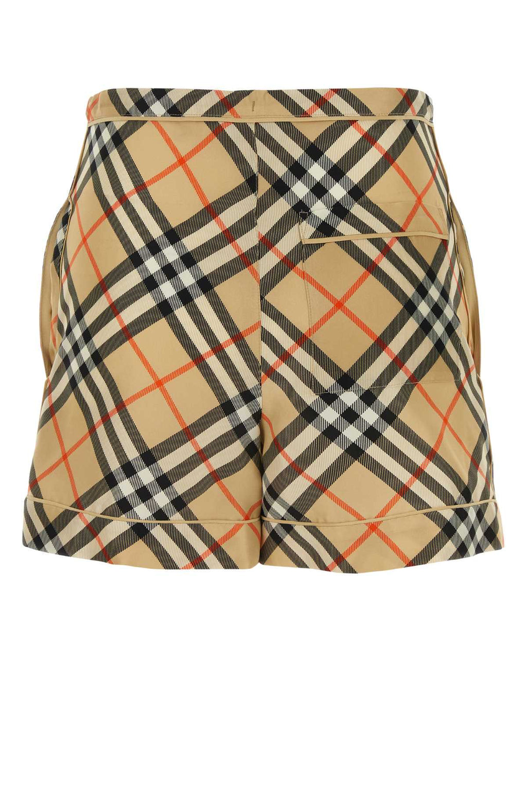 Burberry ladies Printed Silk Shorts plaid checked