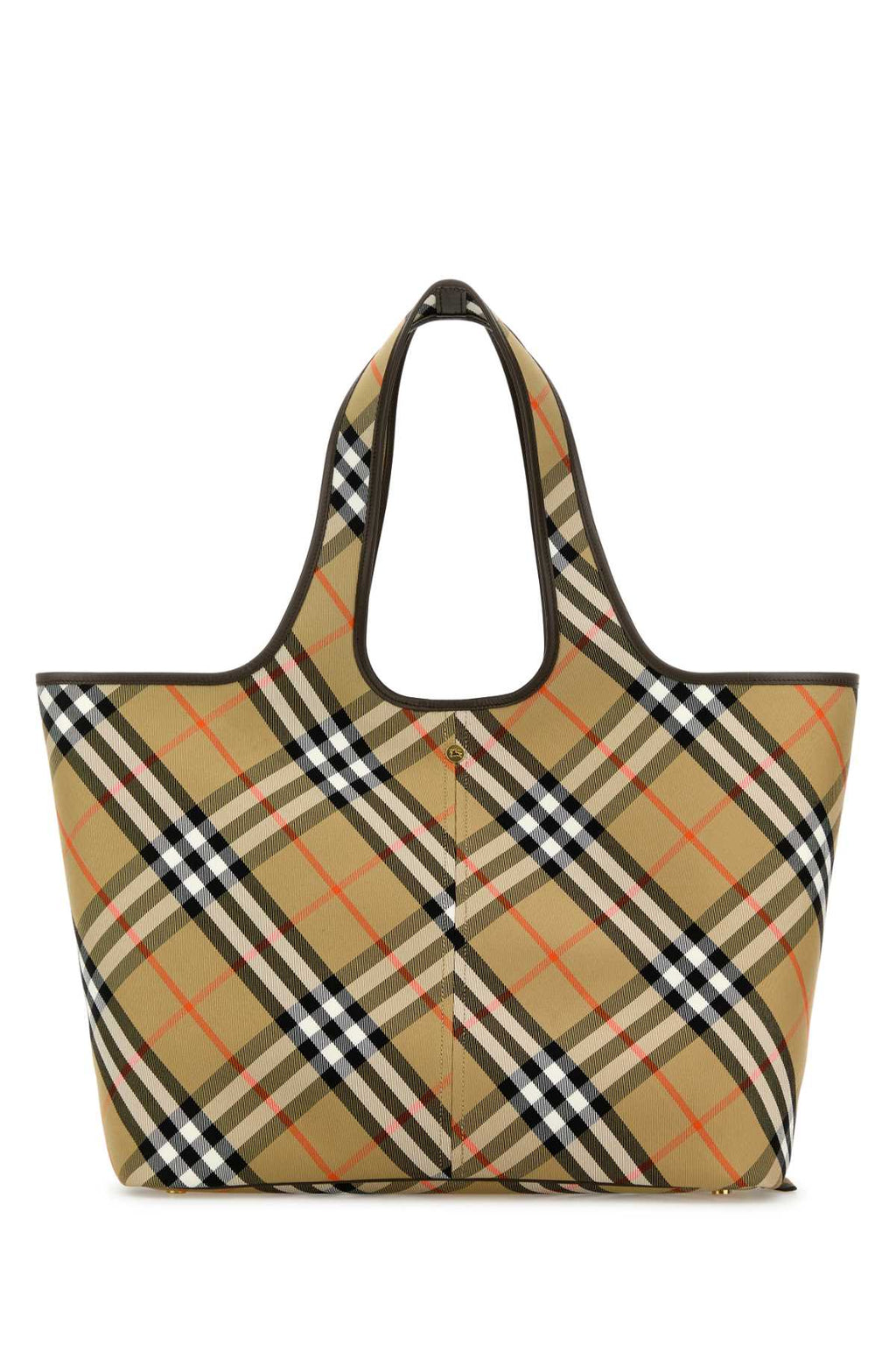 Burberry ladies Embroidered Canvas Medium Check tote Shopping Bag purse