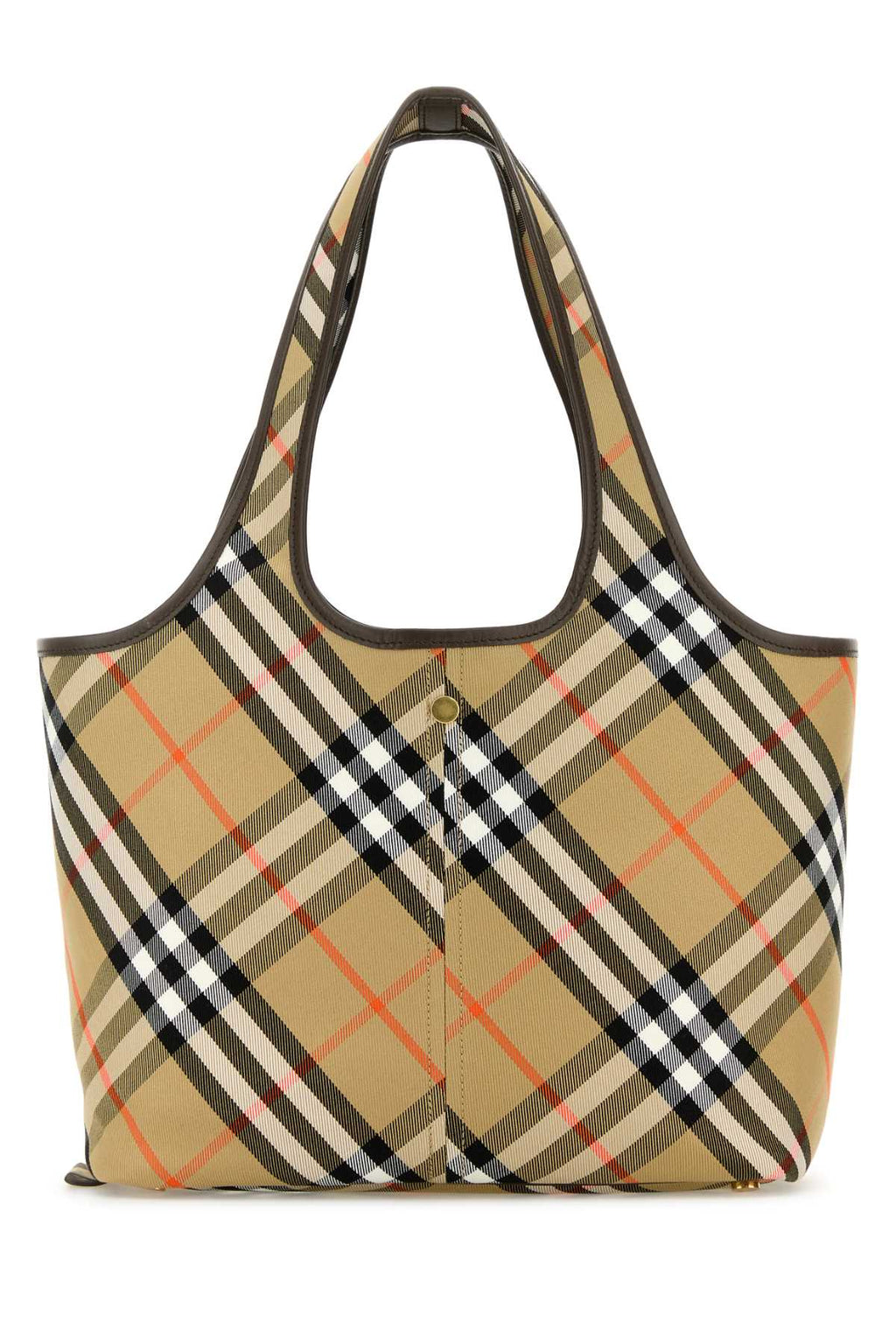 Burberry ladies Embroidered Canvas plaid Small Check Shopping Bag Tote Purse