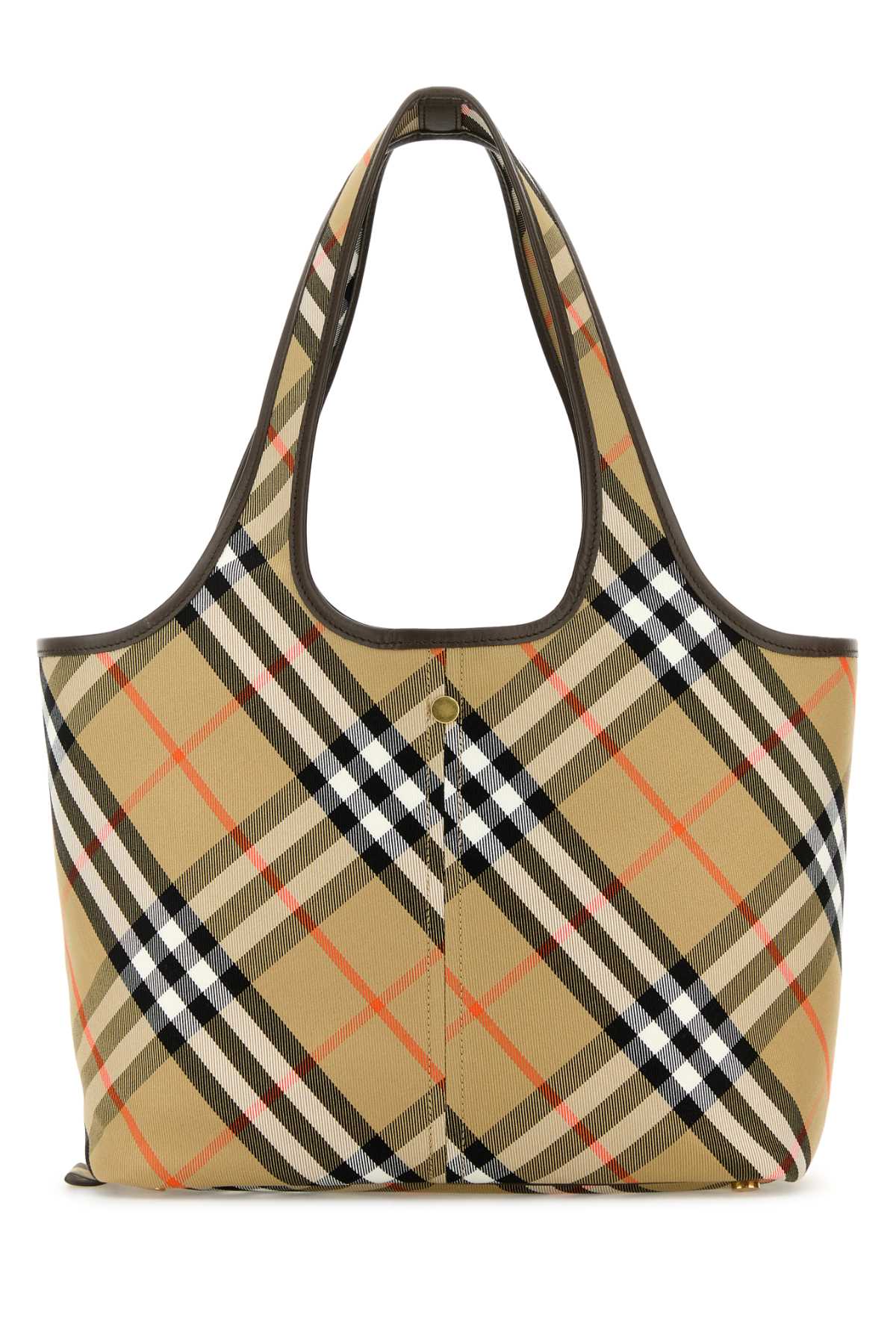 Burberry ladies Embroidered Canvas plaid Small Check Shopping Bag Tote Purse