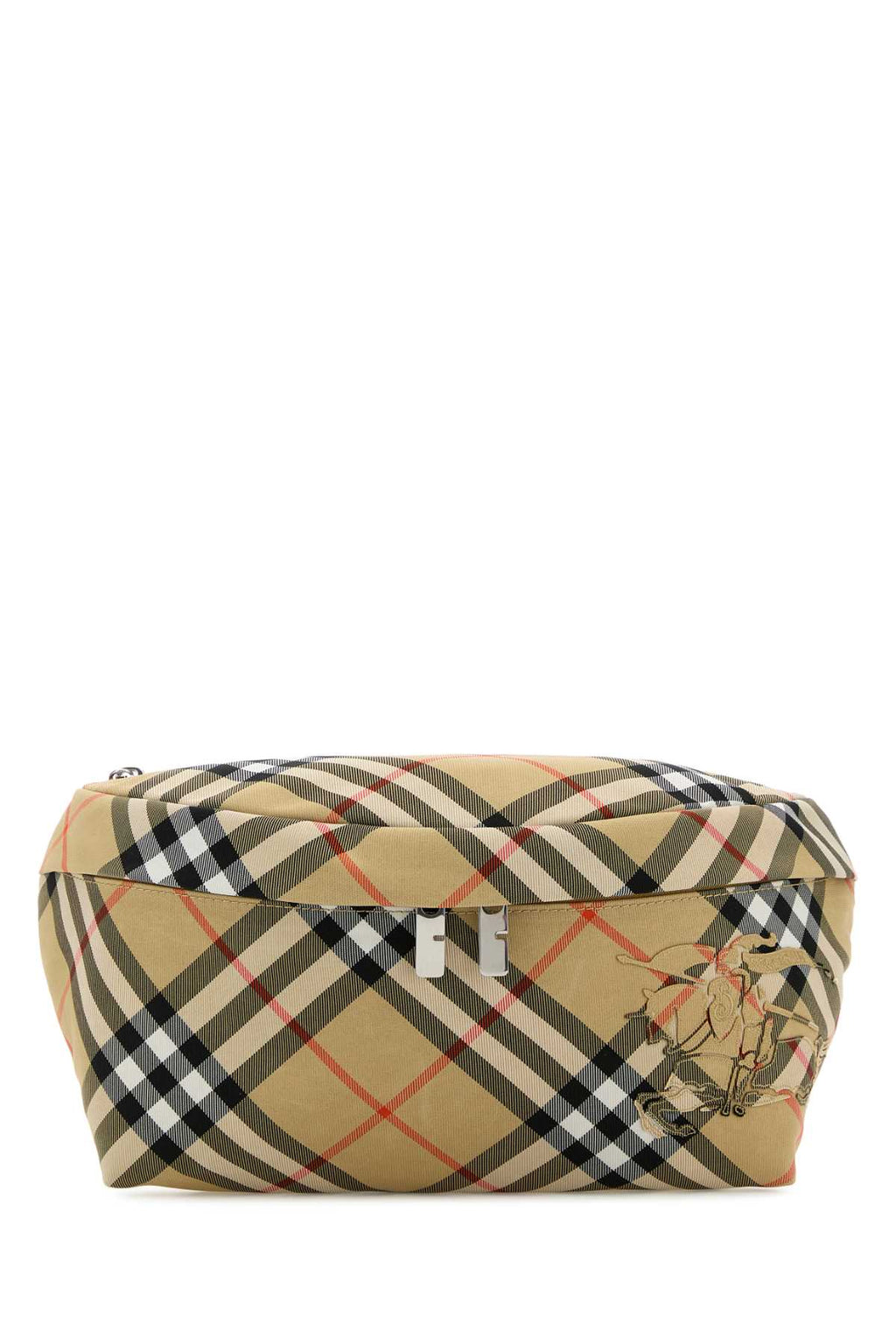 Burberry Men's Embroidered Fabric Check Plaid Belt Bag wallet