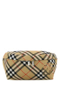 Burberry Men's Embroidered Fabric Check Plaid Belt Bag wallet