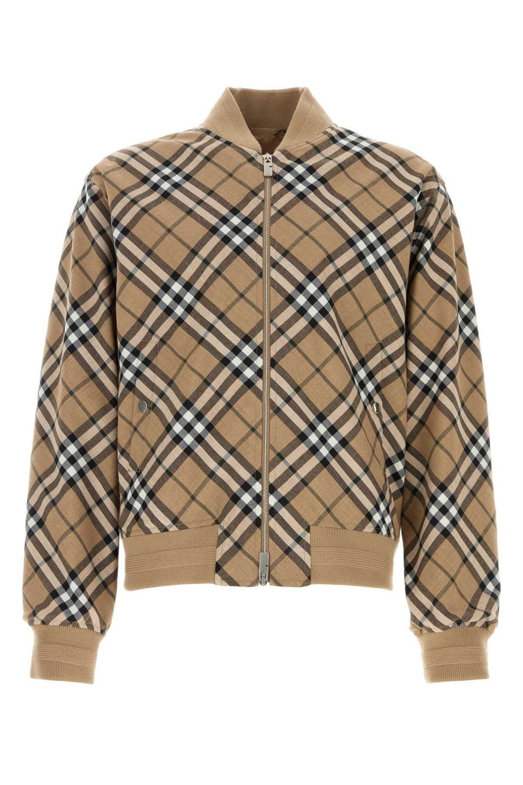 Burberry Men's plaid Embroidered Poly Blend Bomber Jacket coat
