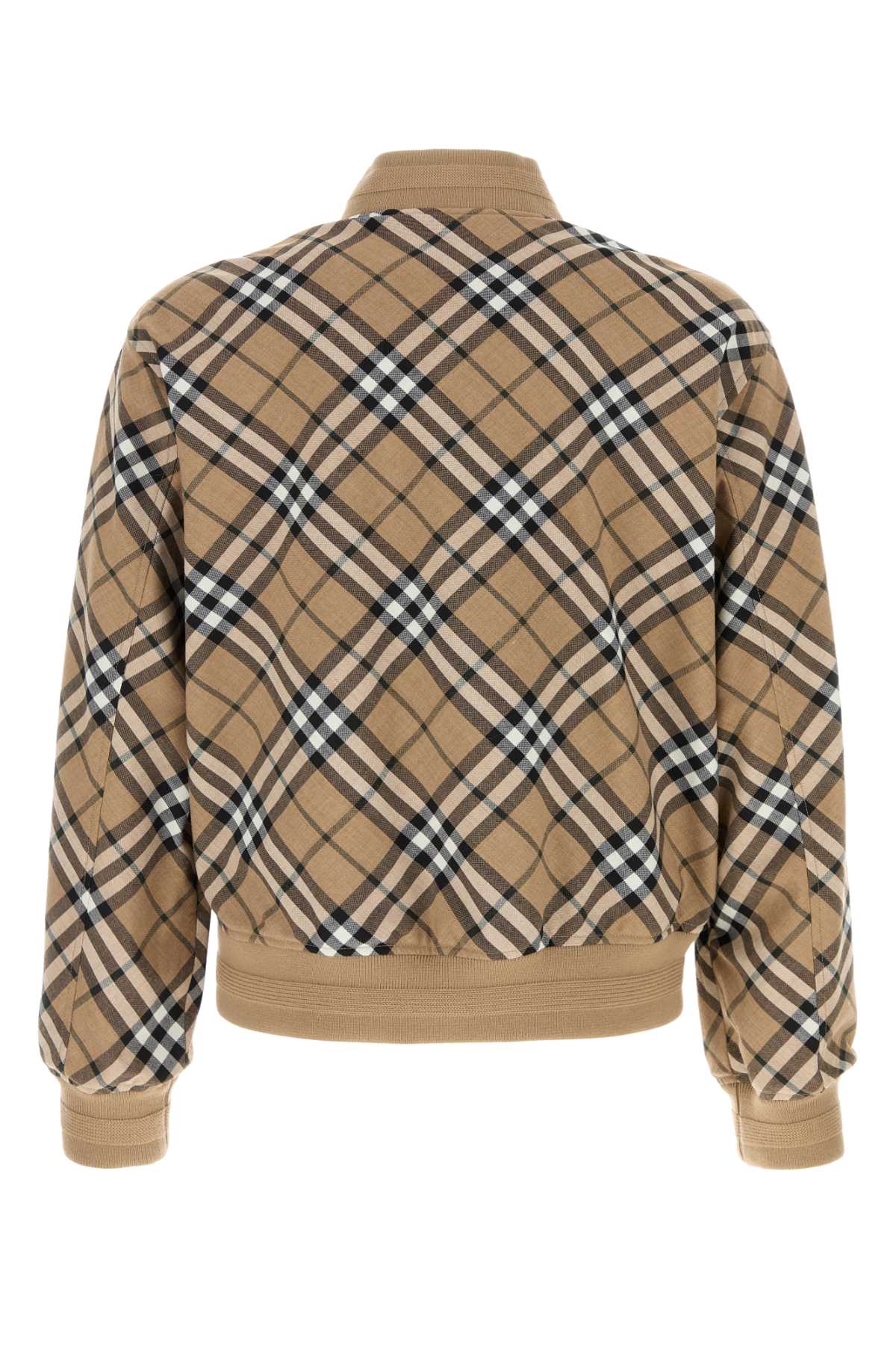 Burberry Men's plaid Embroidered Poly Blend Bomber Jacket coat