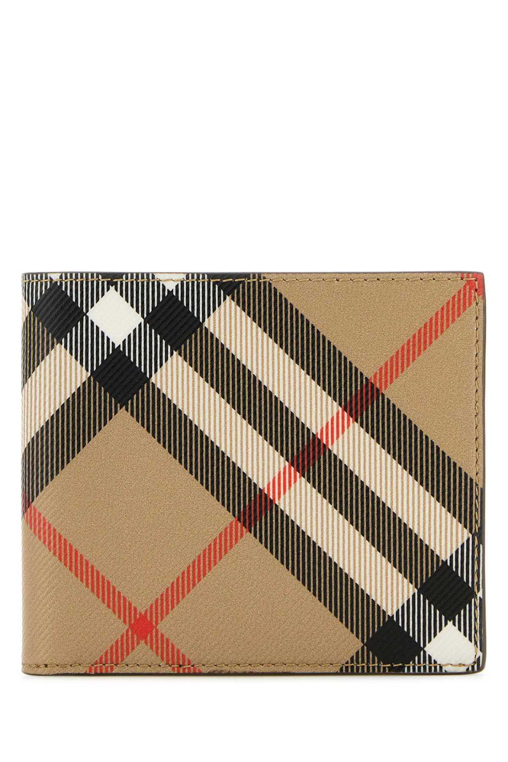 Burberry Men's Printed E-Canvas Wallet plaid