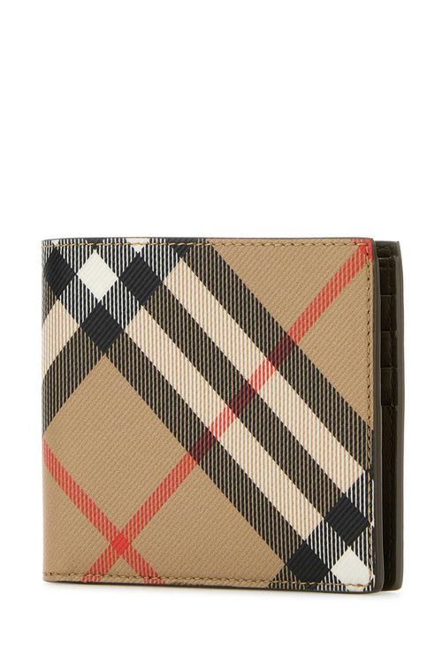Burberry Men's Printed E-Canvas Wallet plaid
