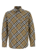 Burberry Men's Embroidered Oxford Shirt plaid tan