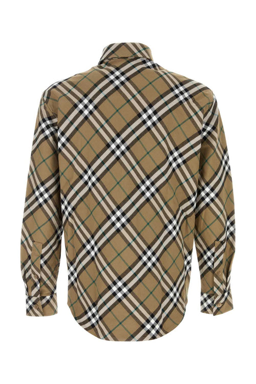 Burberry Men's Embroidered Oxford Shirt plaid check cotton button-up