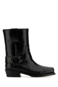 Valentino Garavani ladies Black Leather Biker Rockstud Ankle Boots Moto leather