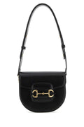 Gucci ladies purse Black Leather Mini  Horsebit 1955 Shoulder Bag handbag