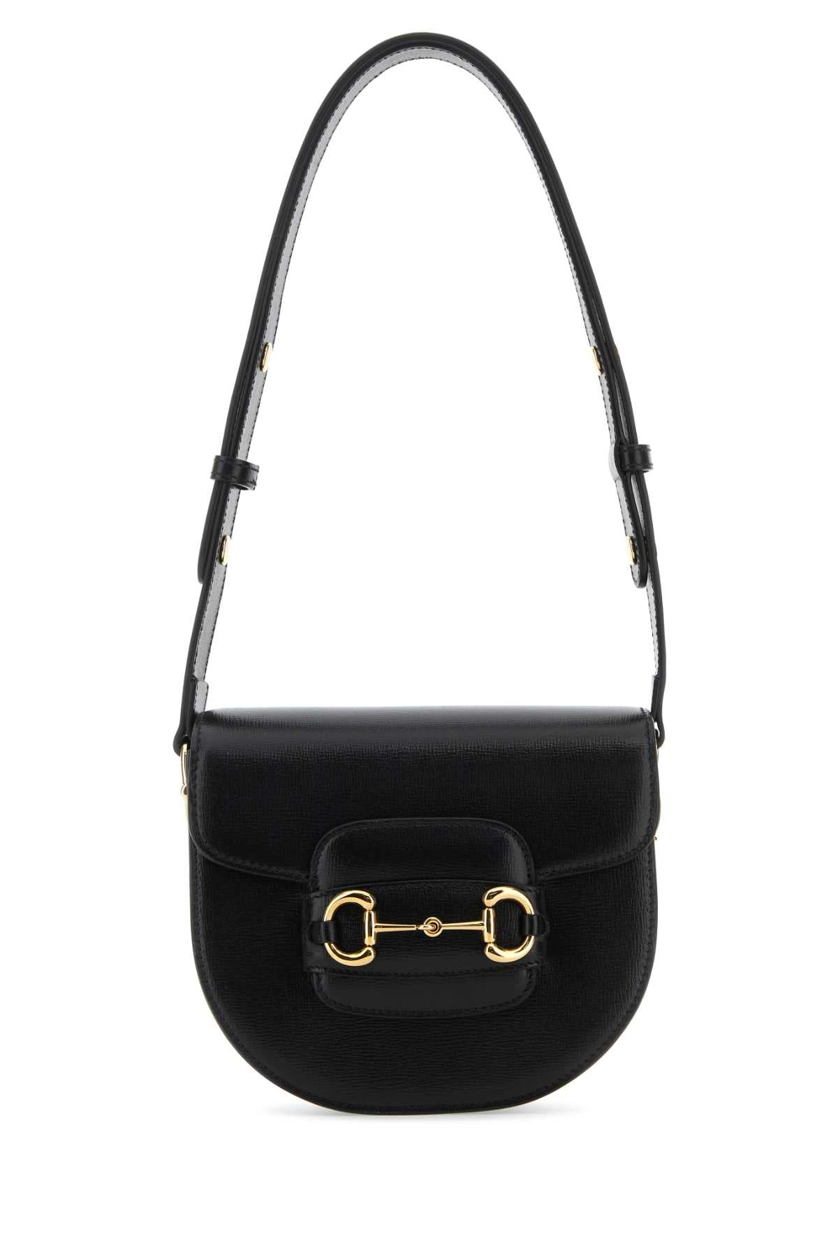 Gucci ladies purse Black Leather Mini  Horsebit 1955 Shoulder Bag handbag