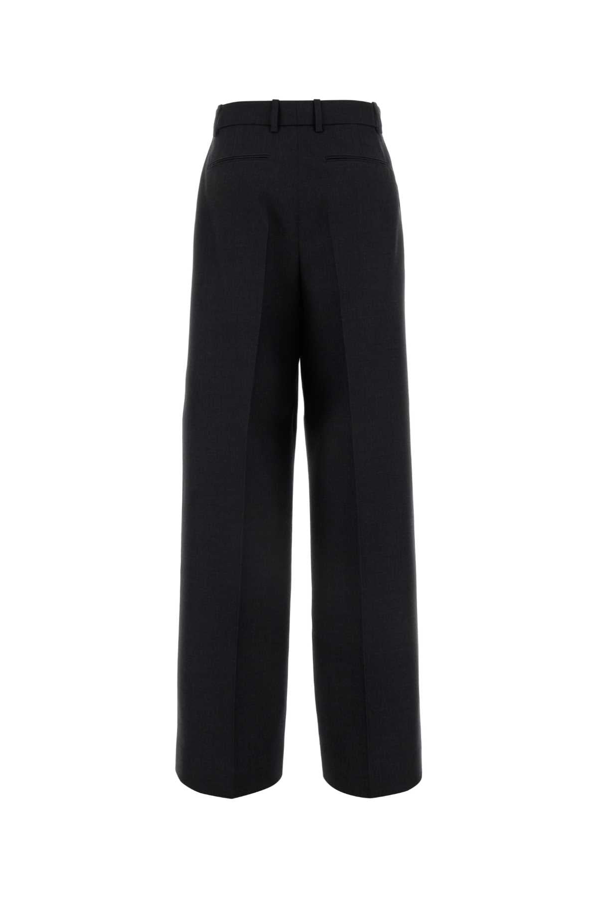 Gucci ladies Slate Wool Wide-Leg Pants Trousers Slacks