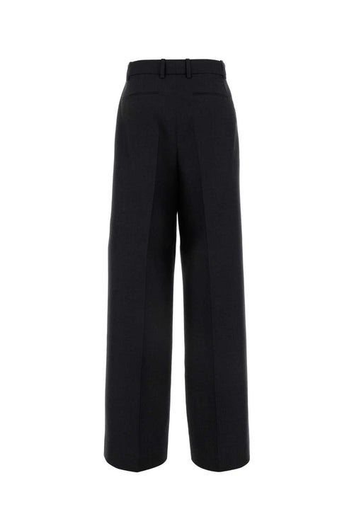 Gucci ladies Slate Wool Wide-Leg Pants Trousers Slacks