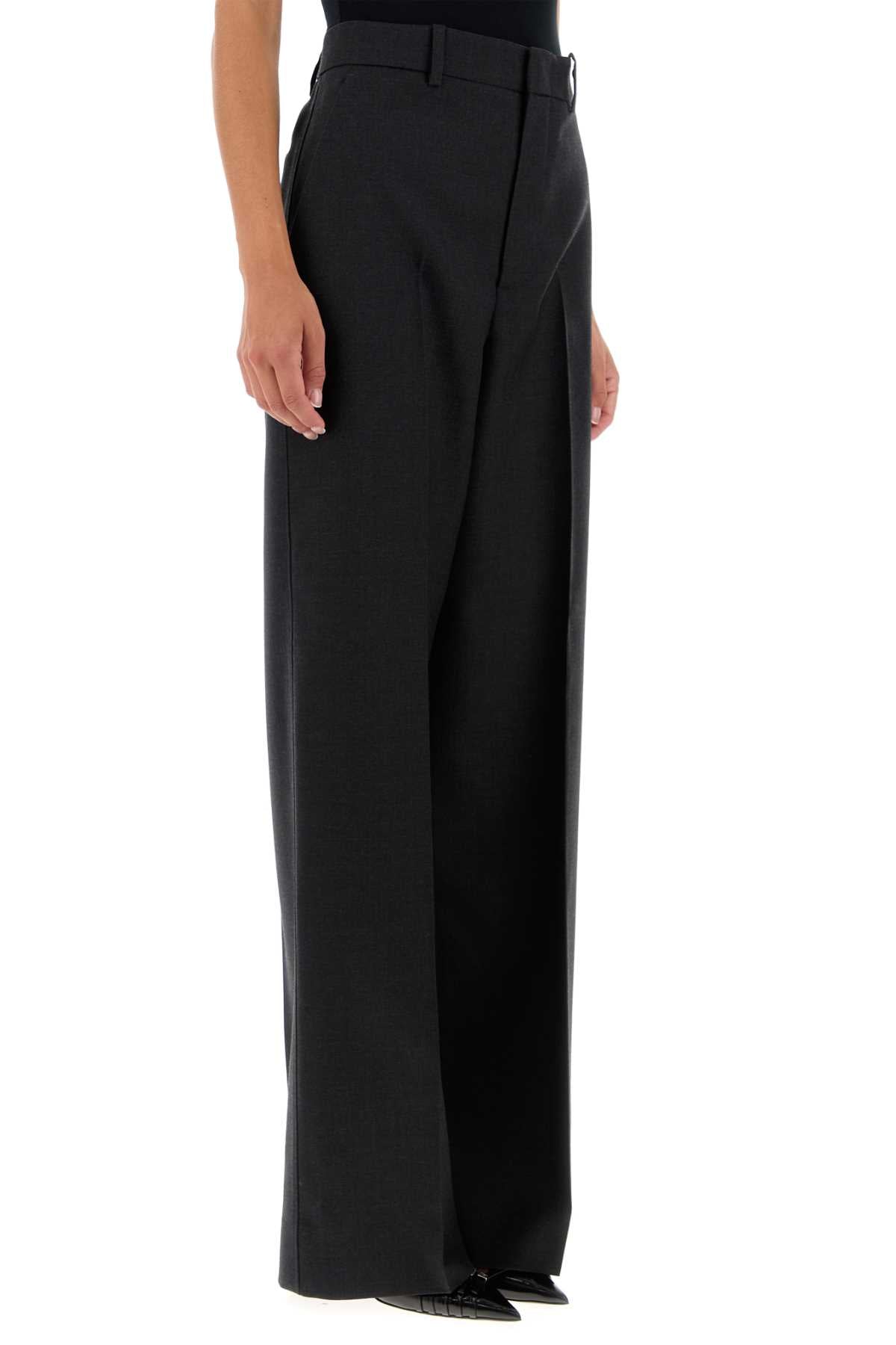 Gucci ladies Slate Wool Wide-Leg Pants Trousers Slacks