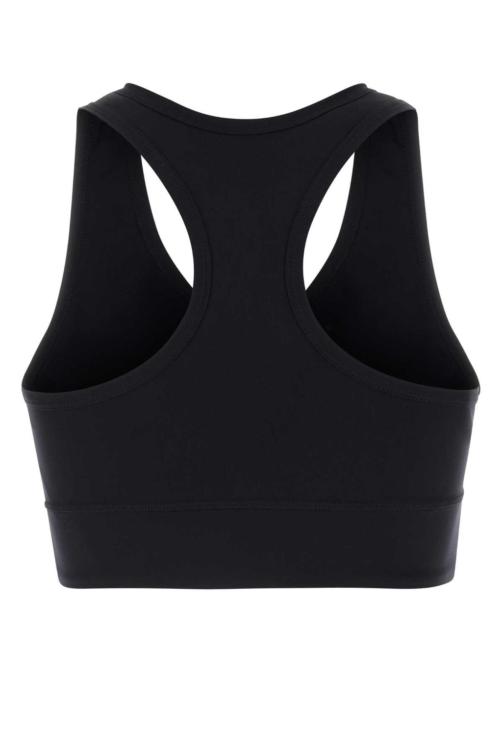 Balenciaga ladies Black Stretch Nylon Crop-Top sports bra athletic