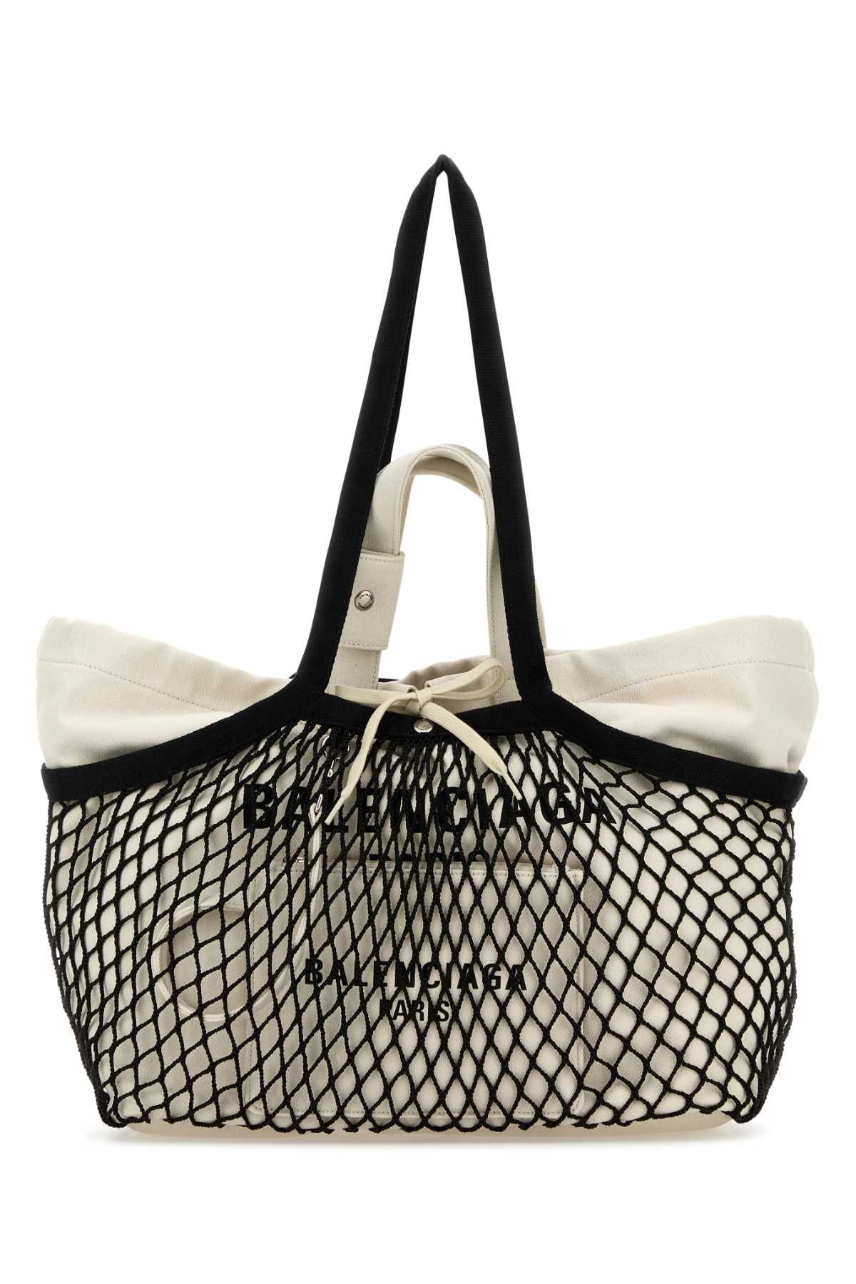 Balenciaga ladies Two-Tone Canvas And Mesh Medium 24/7 Shopping Bag tote
