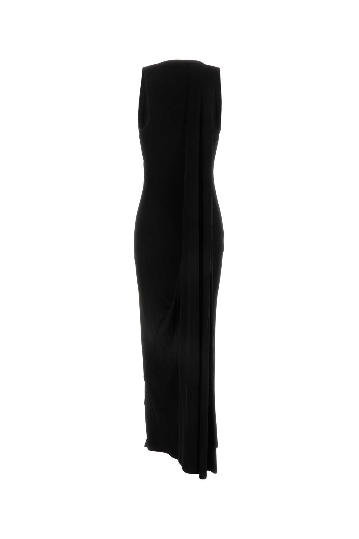 Balenciaga Women Black Stretch Viscose Dress long