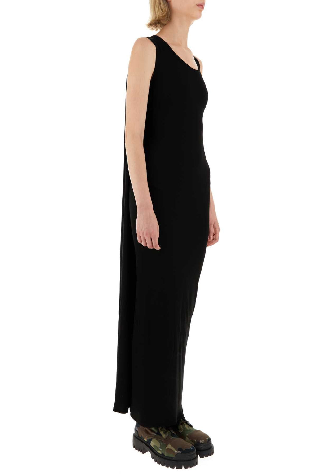 Balenciaga Women Black Stretch Viscose Dress long