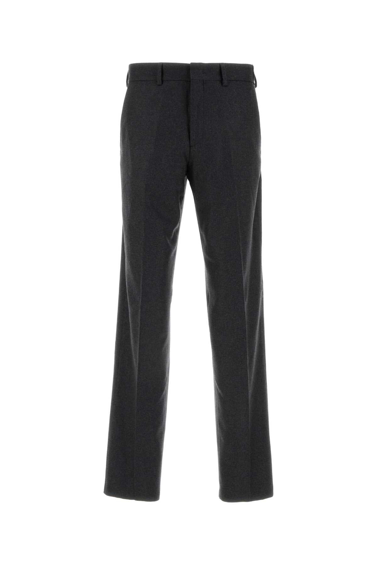 Fendi Men's Dark Grey Stretch Cashmere Pants charcoal slacks trousers