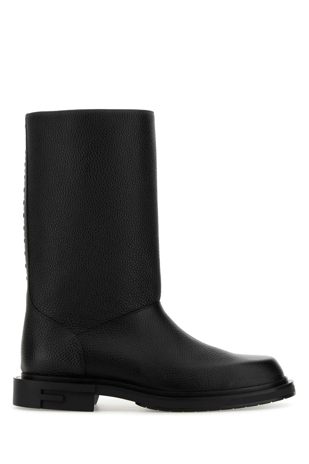 Fendi Men's Black Leather Frame Boots shoes