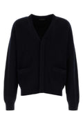 Prada Men’s Dark Blue Cashmere Cardigan sweater