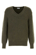 Salvatore Ferragamo Men’s Dark Green Cashmere Sweater