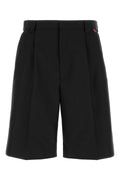 Gucci Men's Black Twill Bermuda Shorts cotton