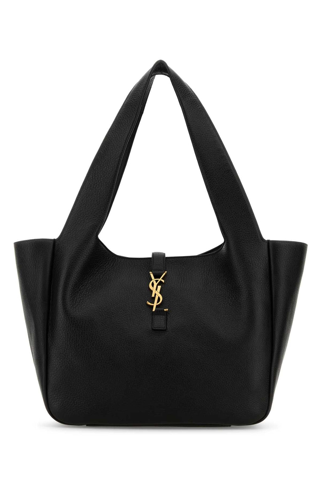 Saint Laurent ladies Black Leather Le 5 Ã  7 Bea Shopping Bag handbag Purse tote YSL