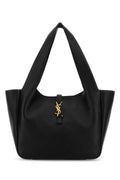 Saint Laurent ladies Black Leather Le 5 Ã  7 Bea Shopping Bag handbag Purse tote YSL